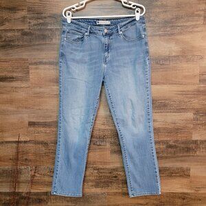 Levi's Jeans Size 14 S Mid Rise Skinny Medium Light Wash Stretch Denim Western